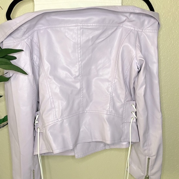 Fashion Nova Moto Cold Shoulder leather Jacket XS - Picture 4 of 12